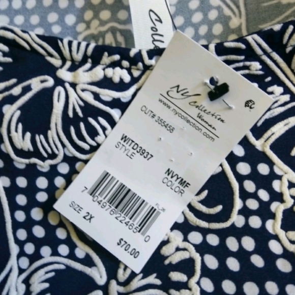 B31 NWT Ny Collection Tie Sleeve Floral Print Dress - Picture 5 of 5